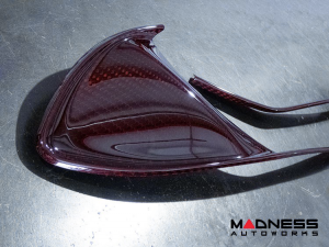 Alfa Romeo 4C Carbon Fiber Front Grille Insert Trim Set - Red Candy